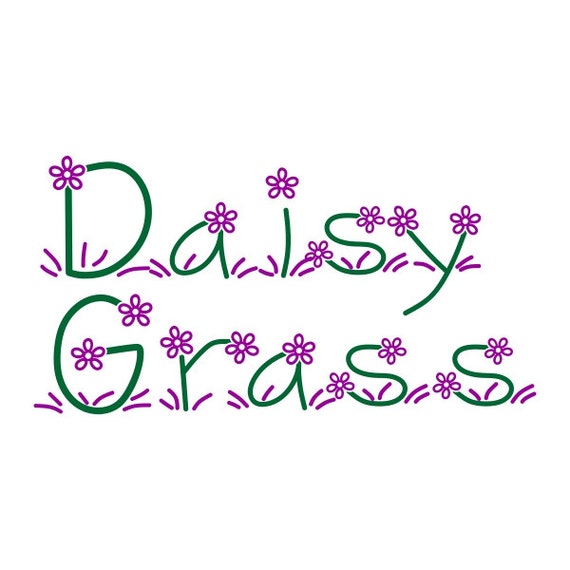 Download Daisy Flower Cuttable Monogram Font SVG DXF EPS use with