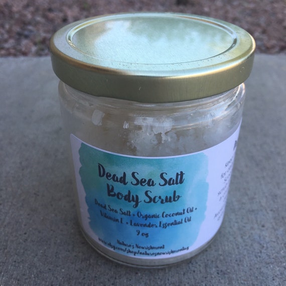 Natural Dead Sea Salt Body Scrub with Essential Oils