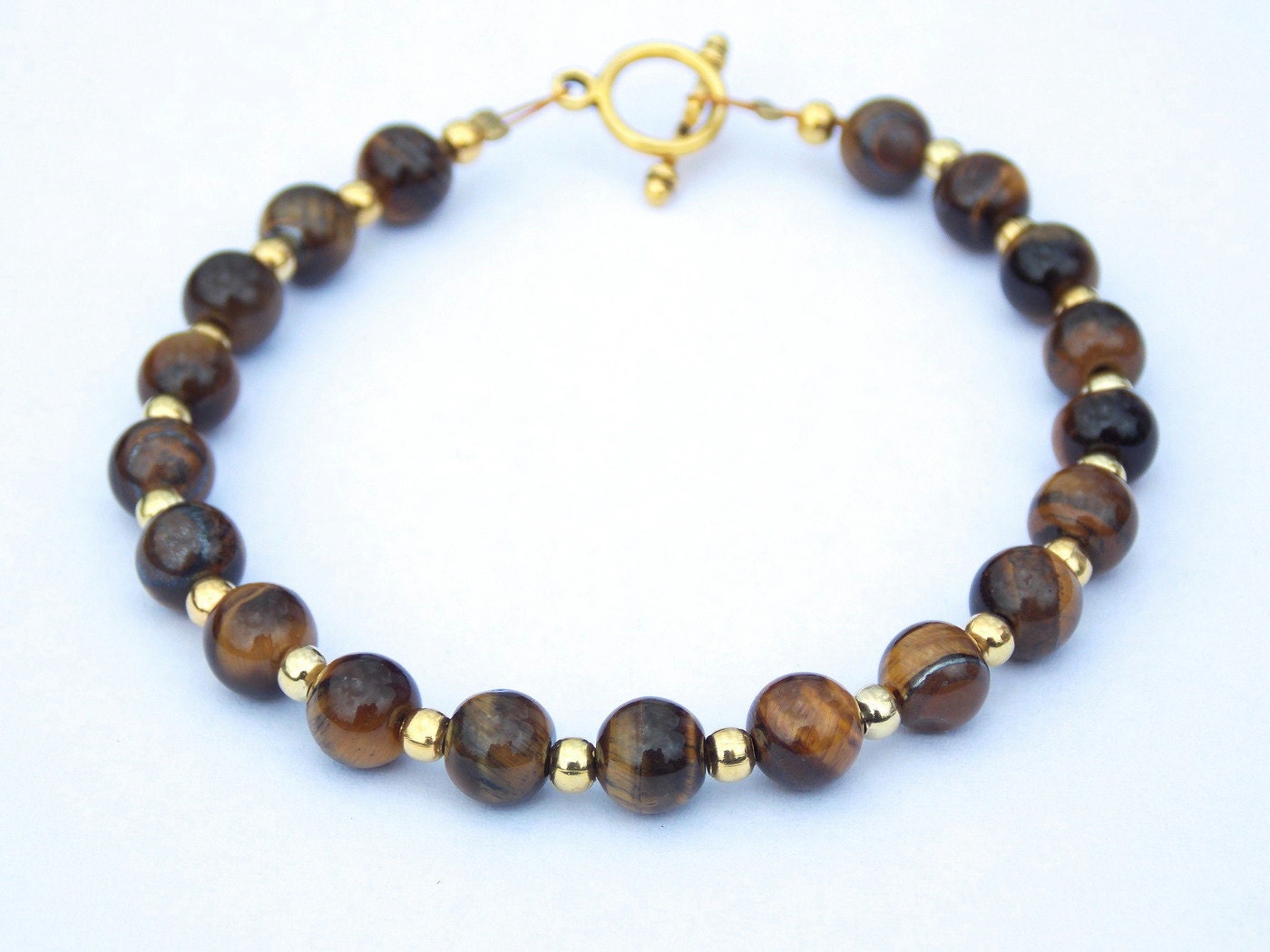 Tiger's Eye Bracelet Beaded High Quality Tiger Eye Stones