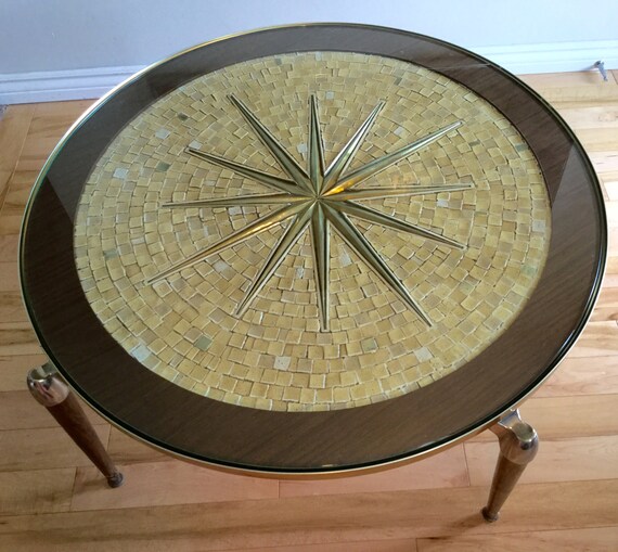 MCM Atomic Starburst coffee table by ThreeYellowTrees on Etsy