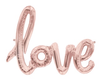 Love Balloon // Rose Gold Balloon // Wedding Shower Balloon // Bridal Shower Decor // Engagement Party Decor // Valentines Day Decor