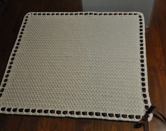 Baby Afghan Blanket, Cream, Sweet Dreams, Cotton Blend, Award Winning