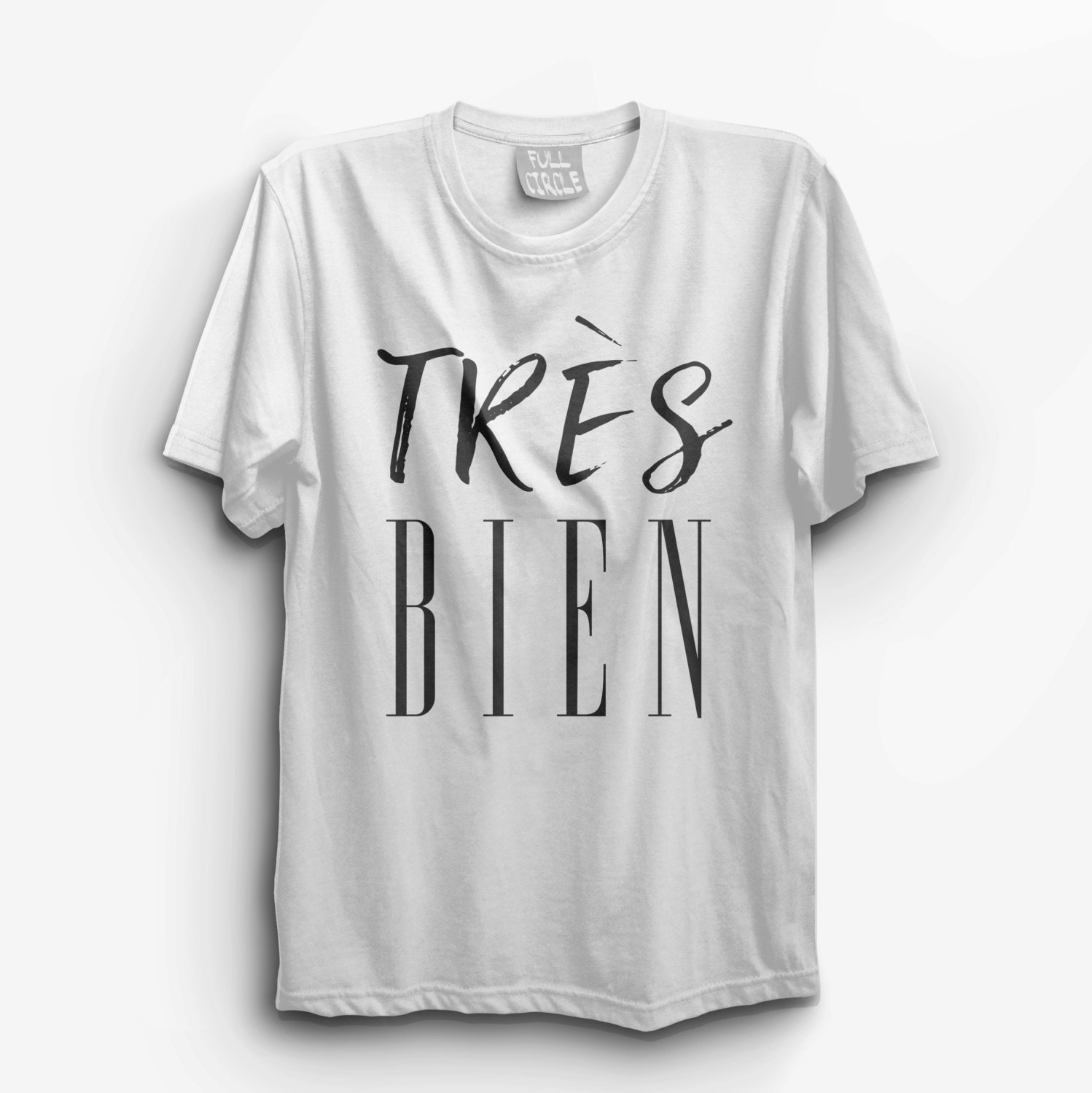 Tres Bien French T Shirt Womens Graphic Tee Logo Tshirt