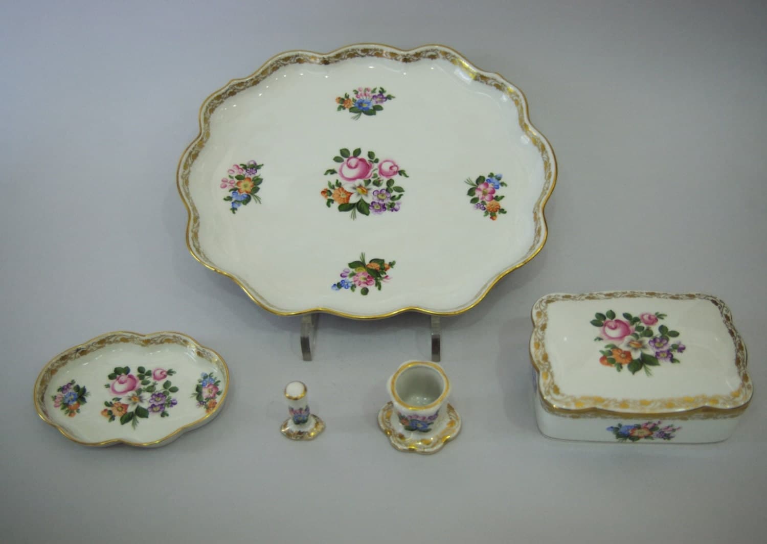 Rare Antique Vintage Herend porcelain Hand painted smoking
