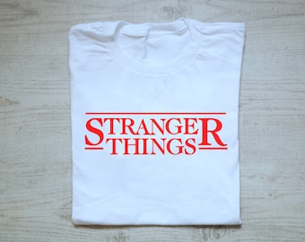 Stranger things tee t-shirt shirt adult unisex soft cotton shirt tee men's t-shirt women's t-shirt boho Stranger things shirt white