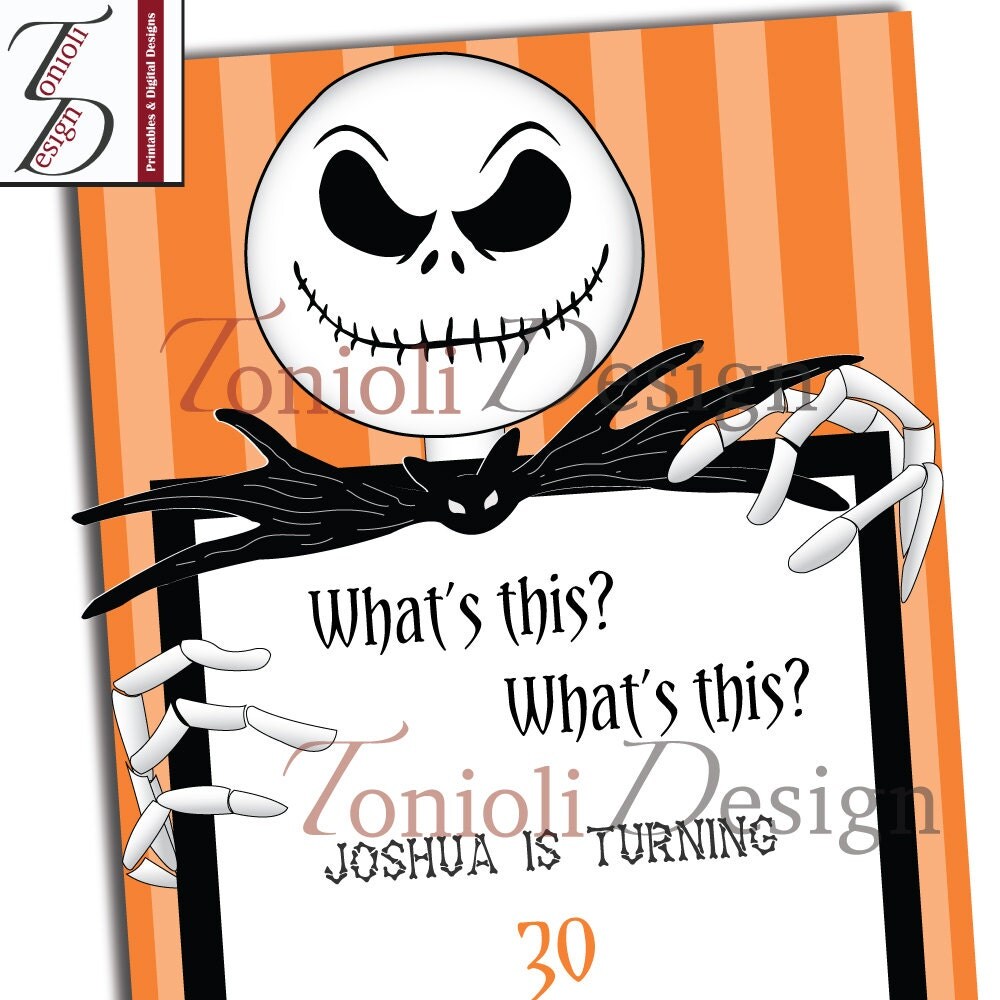 Printable Nightmare Before Christmas Party Invite by TonioliDesign
