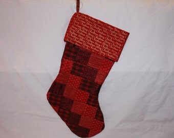 patchwork christmas stocking