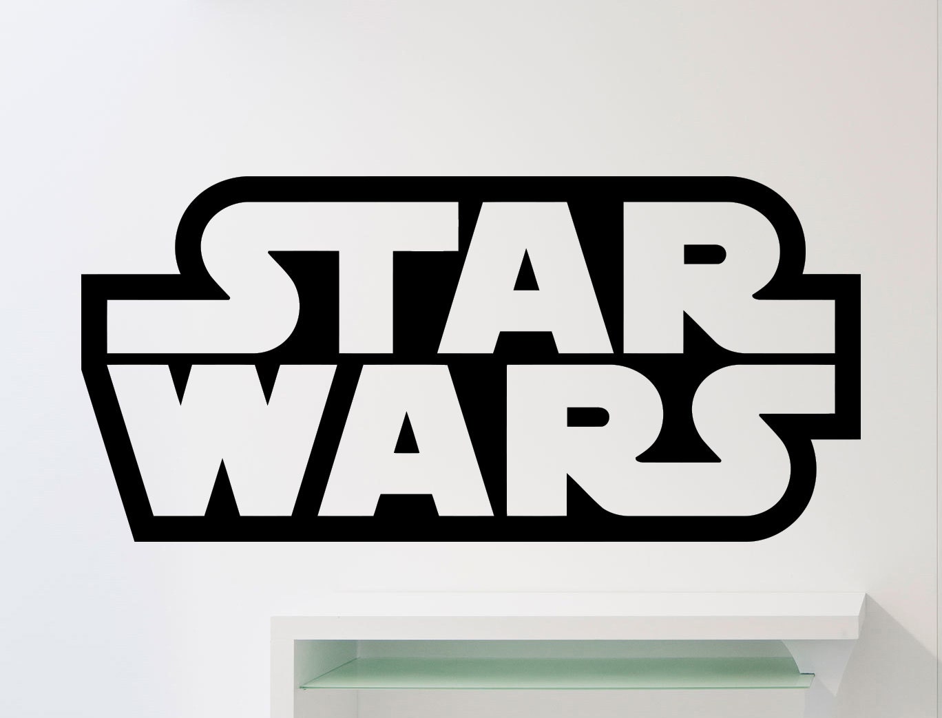 Star Wars Logo Wall Decal Word Superhero Movies Vinyl Sticker