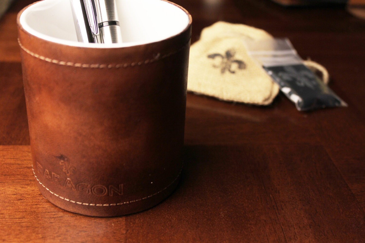 Leather Pen/Pencil Holder personalized gift personalized