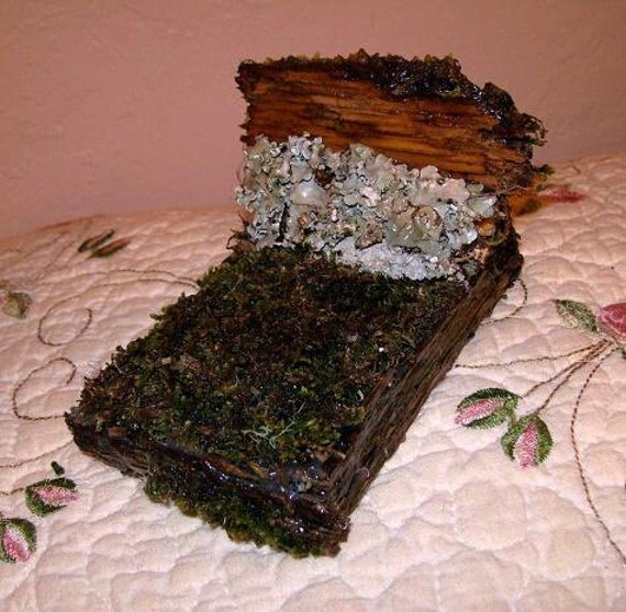 Handmade Miniature Woodland Fairy Tree Bark Headboard Bed By Willow Bloome