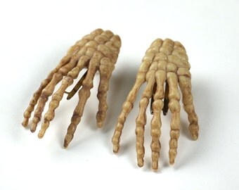 Skeleton Hand Hair Clips