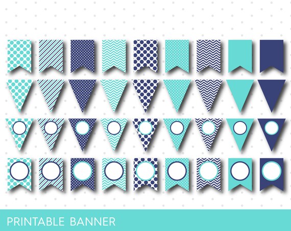 Turquoise party banner Turquoise banner by JSdigitalpaper on Etsy