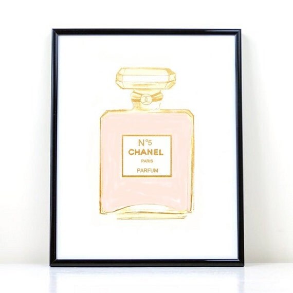 Chanel Coco Chanel Print Chanel Perfume by inthepinkprints on Etsy