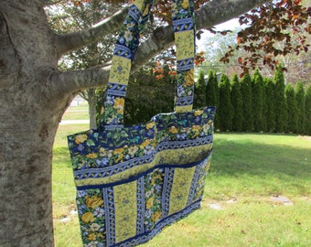 quilted beach blanket and tote