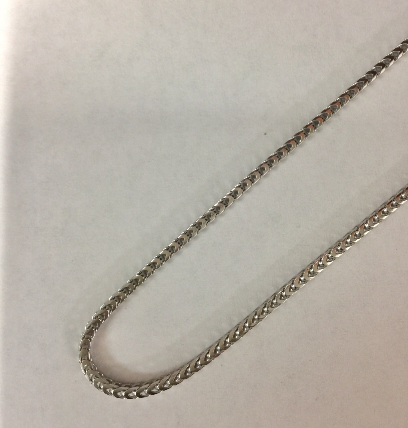 Sterling silver 925 2mm Franco men's chain necklace