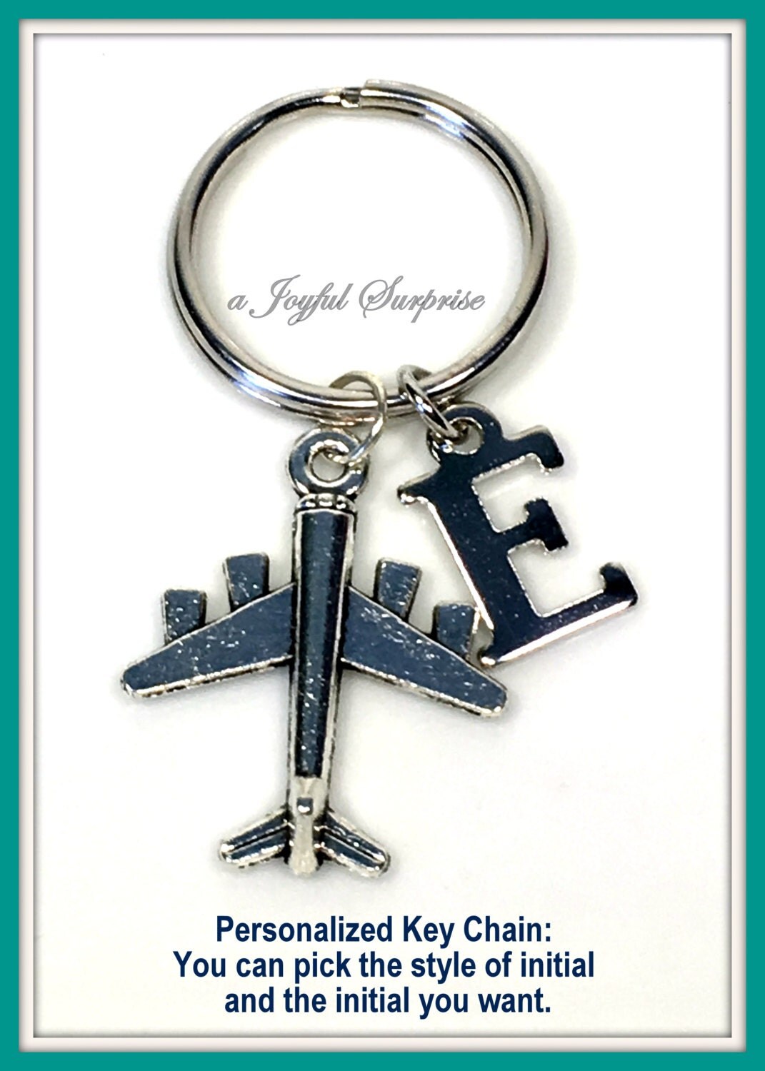 Personalized Air Force Keychain Airplane Key Chain Fighter
