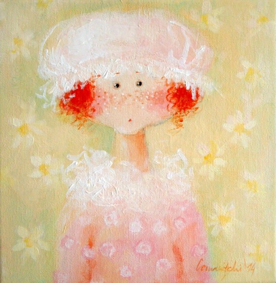 Girl's Wall Art Whimsical Girl Illustration Art Dolls