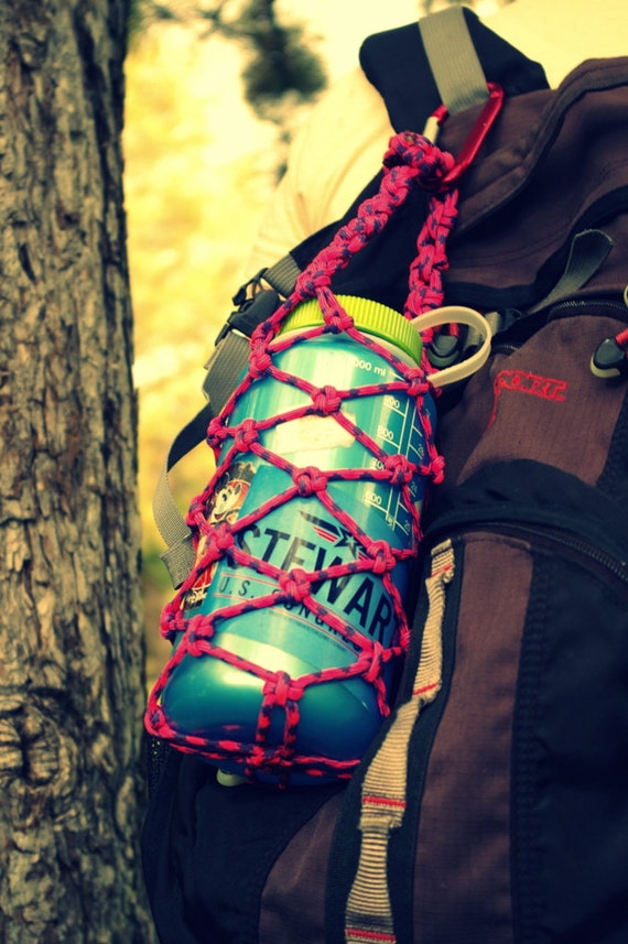Paracord water bottle holder32 oz Nalgene bottle by Emberkraft