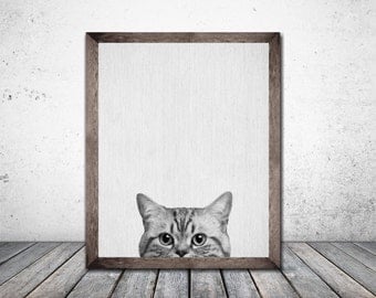 Cat Print Kitten Print Cat Art Printable Art Print Download Animal Print Nursery Print Rabbit Poster