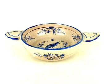 French Vintage Cafe au Lait Bowl / Vintage Ceramic Breakfas Bowl