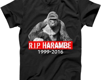 RIP Harambe 1999-2016 Gorilla Cincinnati Zoo T-Shirt