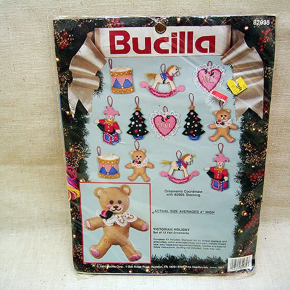 victorian felt christmas ornament kit bucilla by victorian felt christmas ornament kit bucilla by