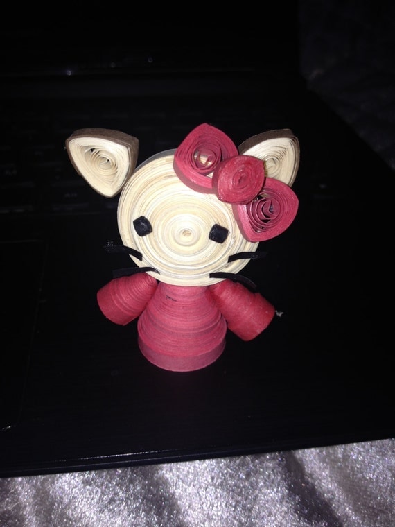 Hello Kitty Home Decor | items similar to paper quilling cute pink hello kitty doll Hello Kitty Home Decor | items similar to paper quilling cute pink hello kitty doll