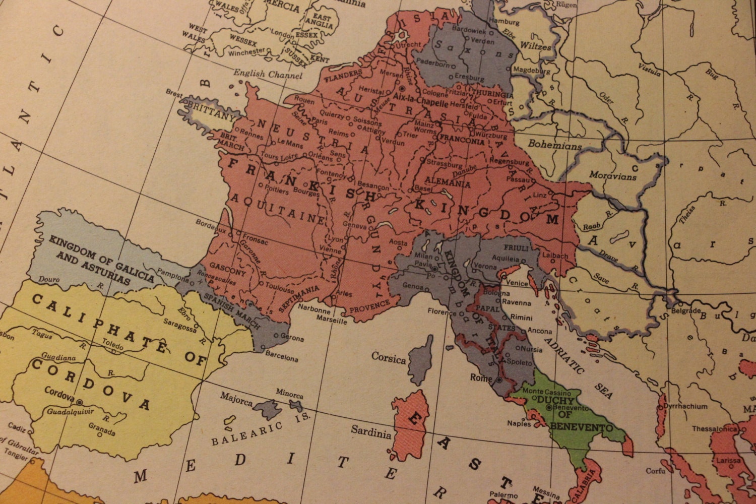 Map Digital Download Europe 800 AD