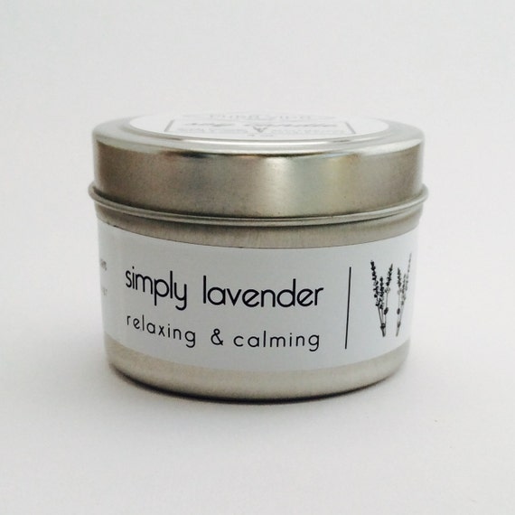 Simply Lavender 6 Oz Soy Candle Relaxing By Puravidayvr On Etsy