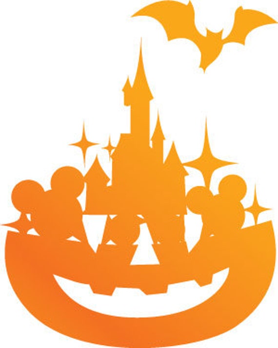 SVG Disney Halloween pumpkin castle Disney castle by creative0803