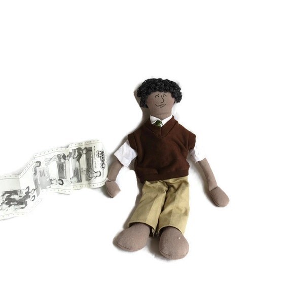Gglitch vintage doll Frank Format - Software Design Consultant ~ geek gift, programmer gift ~ african american ~ gift for him ~ hipster