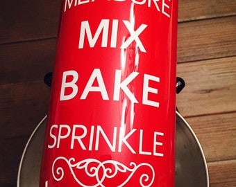 Kitchen Aid Mixer Decal - Measure Mix Bake Sprinkle