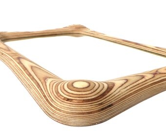 Wooden wall hanging mirror for living room, bedroom or hallway "MAYA" the contemporary wood mirror by SurreyWoodsmiths UK based furniture