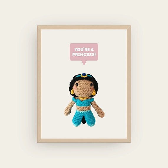Jasmine: You're a Princess! Amigurumis Prints.