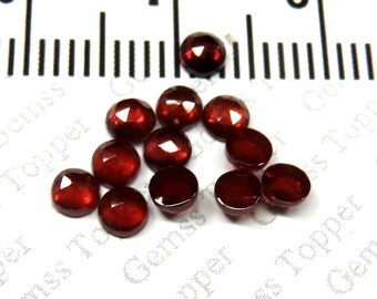 3mm rose cut red garnet cabochon Top AAA Quality natural red garnet faceted cabochon - genuine red garnet natural rose cut gems - FOR ONE