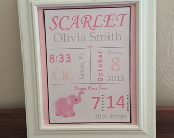 Birth statistics | Etsy