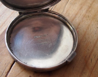 ON SALE-Vintage sterling Tiffany & Co. round compact- all sterling- trinket box-WAS 195