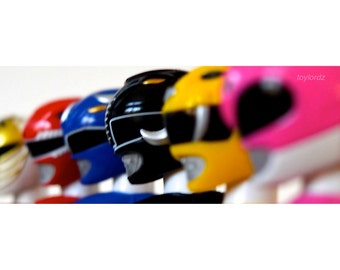 Mighty Morphin' Power Rangers Helmets 11x17 Print