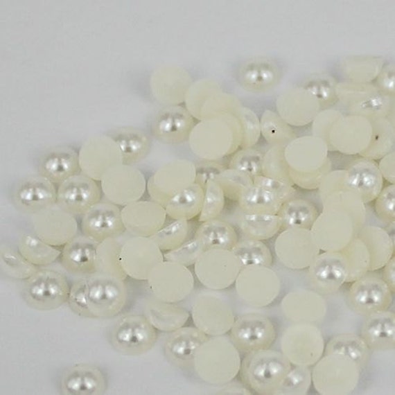 2mm14mm Ivory Flat Back Pearls bead 2mm 3mm 4mm 5mm 6mm 8mm