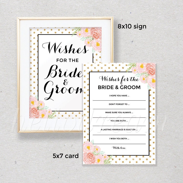 30 OFF Wishes for the Bride Groom Wishes Card and Sign