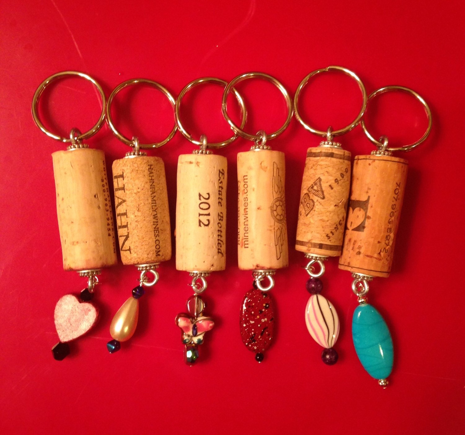 Wine Cork Keychains