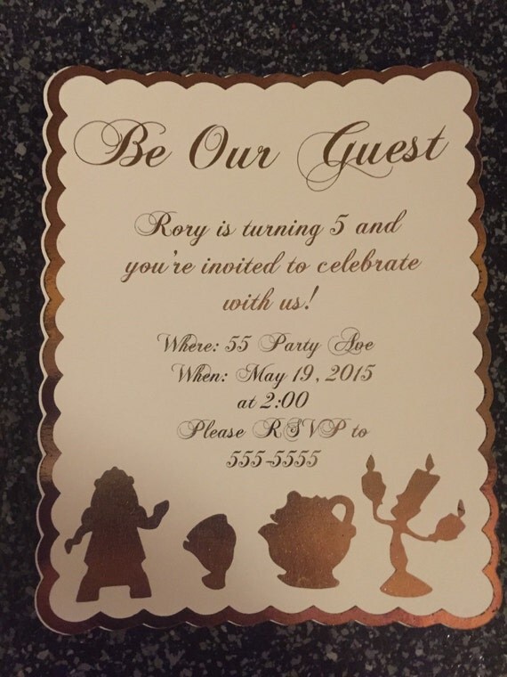 Be Our Guest Invitations 9