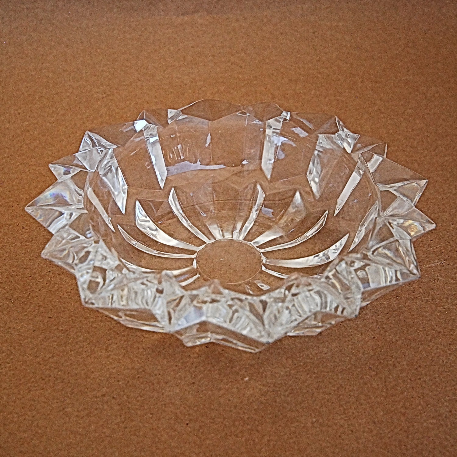 Cut Glass Small Bowl Flower Shaped Bowl 5 Bowl