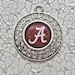 Alabama Circle Charm Domed Glass DIY Accessories Create Your Own NCAA Logo Earrings Necklace Or Bracelet Bama Fan Gear College Jewelry