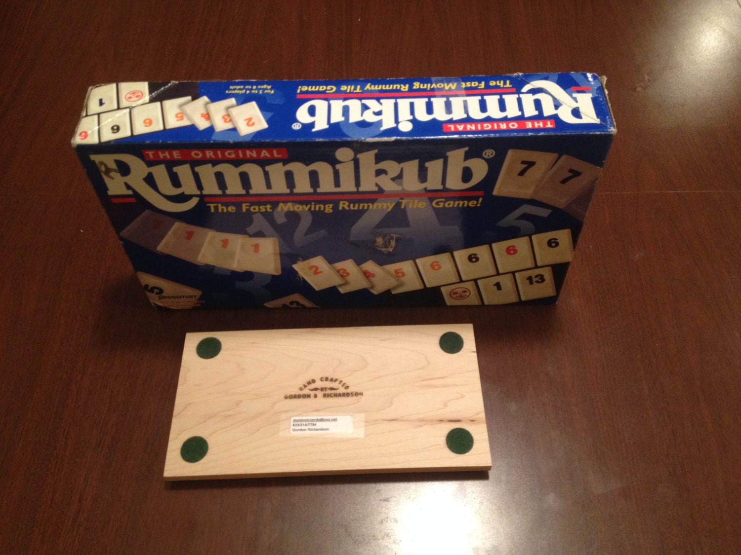 Set of 4 Handcrafted Rummikub Tile Holder Rack Set of 4