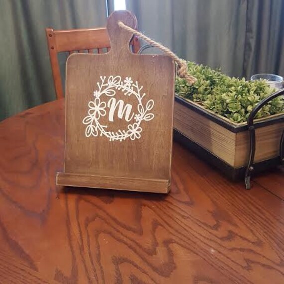 Personalized cook book stand by FireflyDesignsCo on Etsy