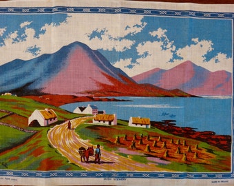 Decorative Linen Tea Towels: Irish scenery, New Zealand Birds, Myrtle