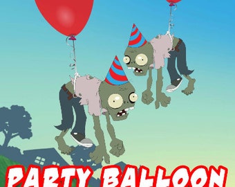 Plants vs Zombies Party Zombie Balloon Cutouts