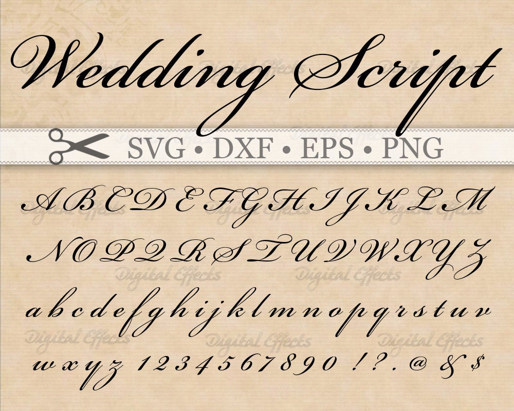 Download Wedding Script Monogram Font Svg Dxf Eps Png Digital