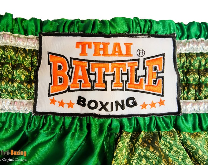 Thai Battle Boxing Shorts Martial Arts - Green